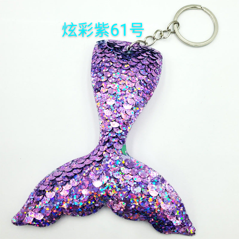 Wholesale PET Sequin Mermaid Tail Keychain
