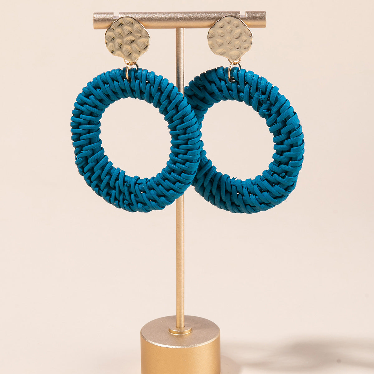 Wholesale Colorful Rattan Alloy Earrings