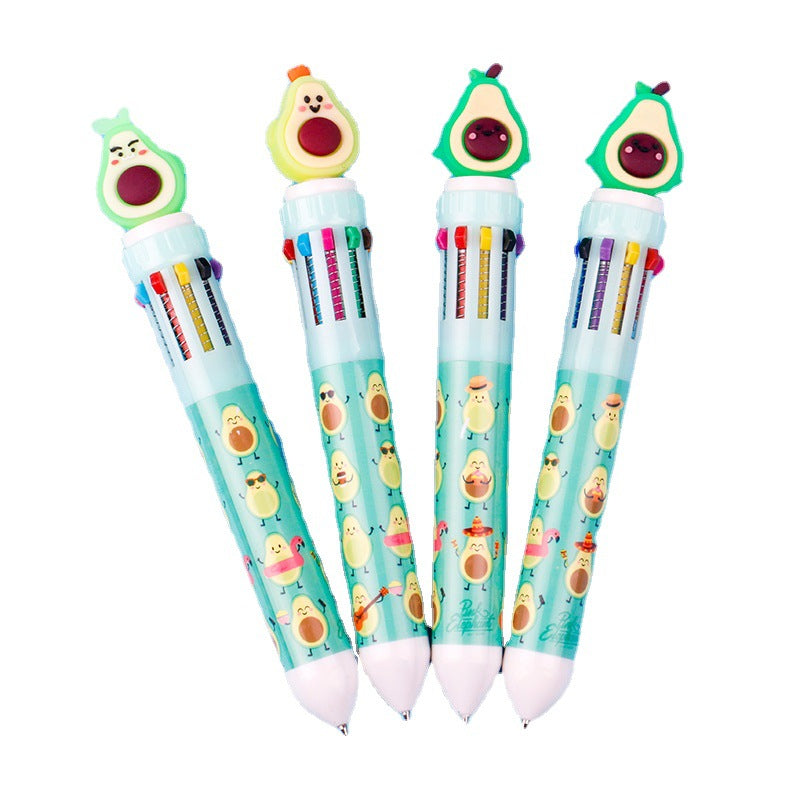 Wholesale Avocado 10 Colors Plastic Ballpoint Pen
