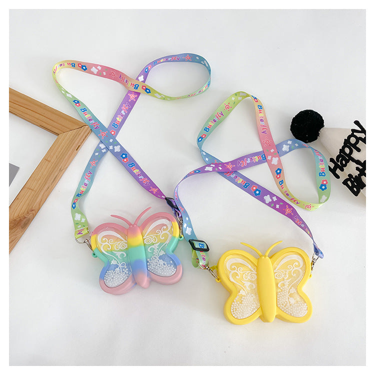 Wholesale Silicone Cute Butterfly Kids Shoulder Bag