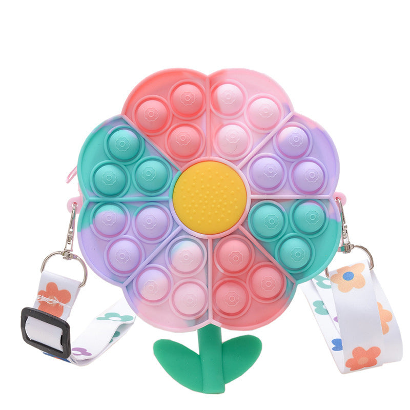 Wholesale Silicone Decompression Flowers Children Shoulder Bag