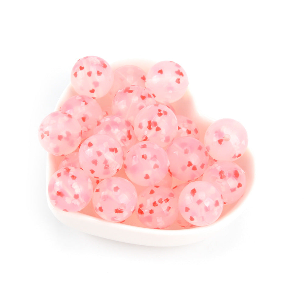 Al por mayor 100 piezas de 12 mm redondas transparentes amor transparente cuentas de silicona