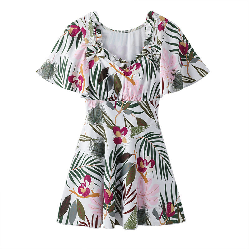 Wholesale Couple Skirt Pants Polyester Swimwear