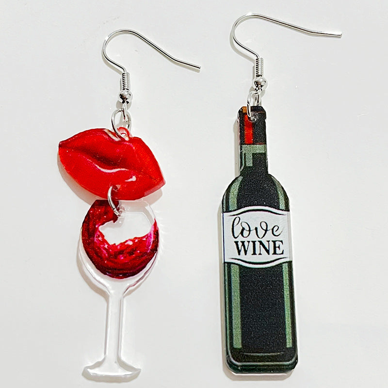 Wholesale 2 Pairs/Pack Valentine's Day Acrylic Earrings