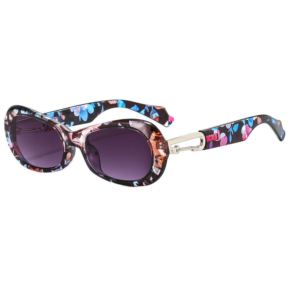 Wholesale Flow Oval Frame PC Sunglasses