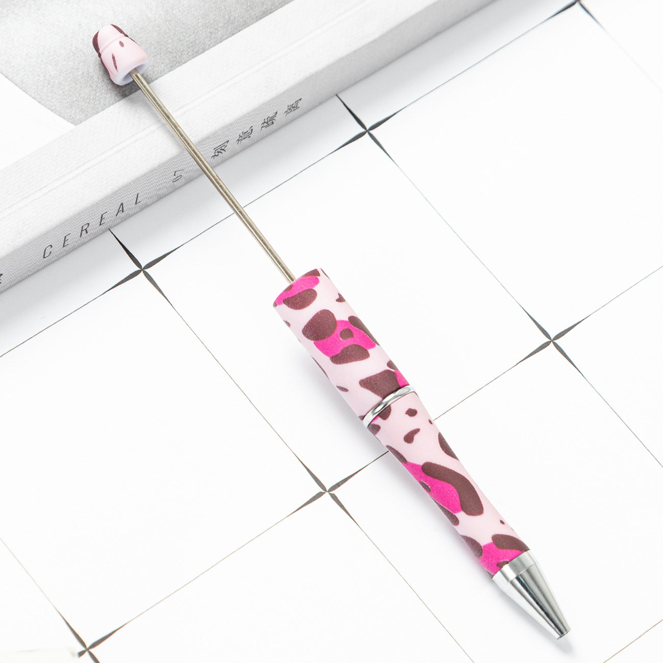 Wholesale Beadable Pens Western Style Cow Pattern Sunflower Skull Print Plastic Pen