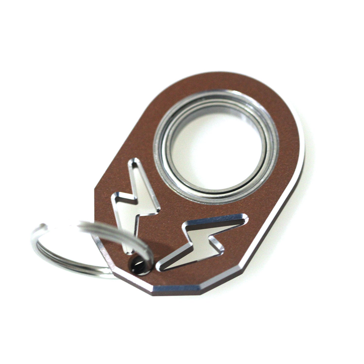 Wholesale Aluminum Alloy Unzip Rotary Keychain Spinners