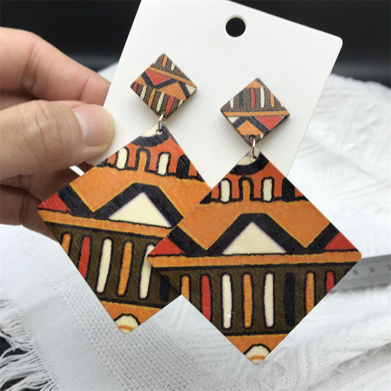 Wholesale Vintage Bohomian Wood Earrings
