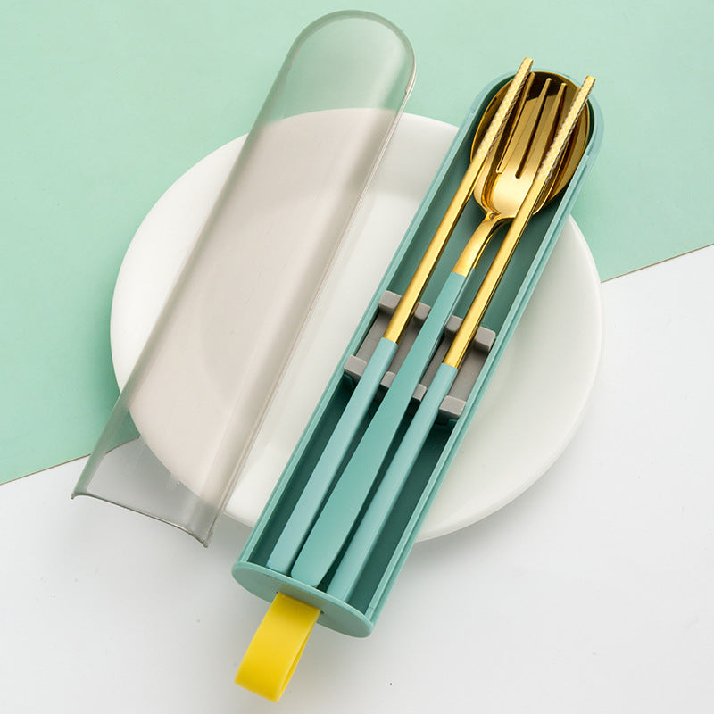 Wholesale Stainless Steel Spoon Fork Chopsticks Three Piece Set