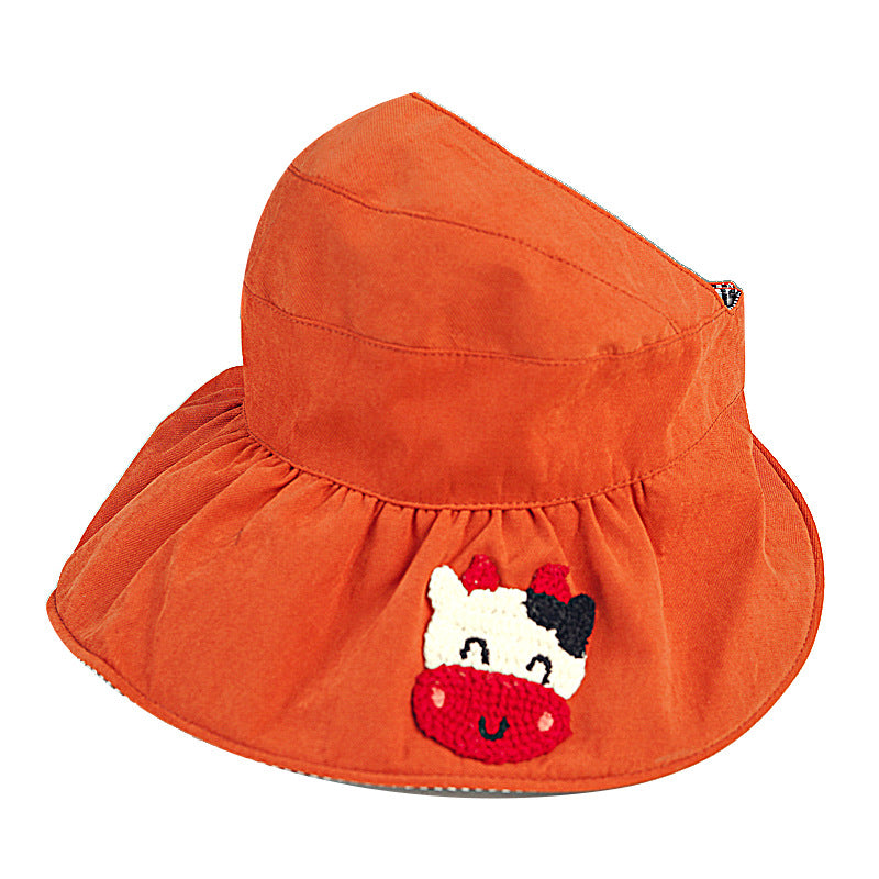 Sombrero de cubo vacío de dibujos animados para niños de algodón al por mayor