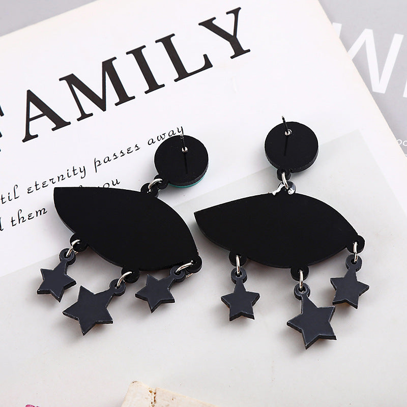 Wholesale Eye Tassel Stars Acrylic Earrings