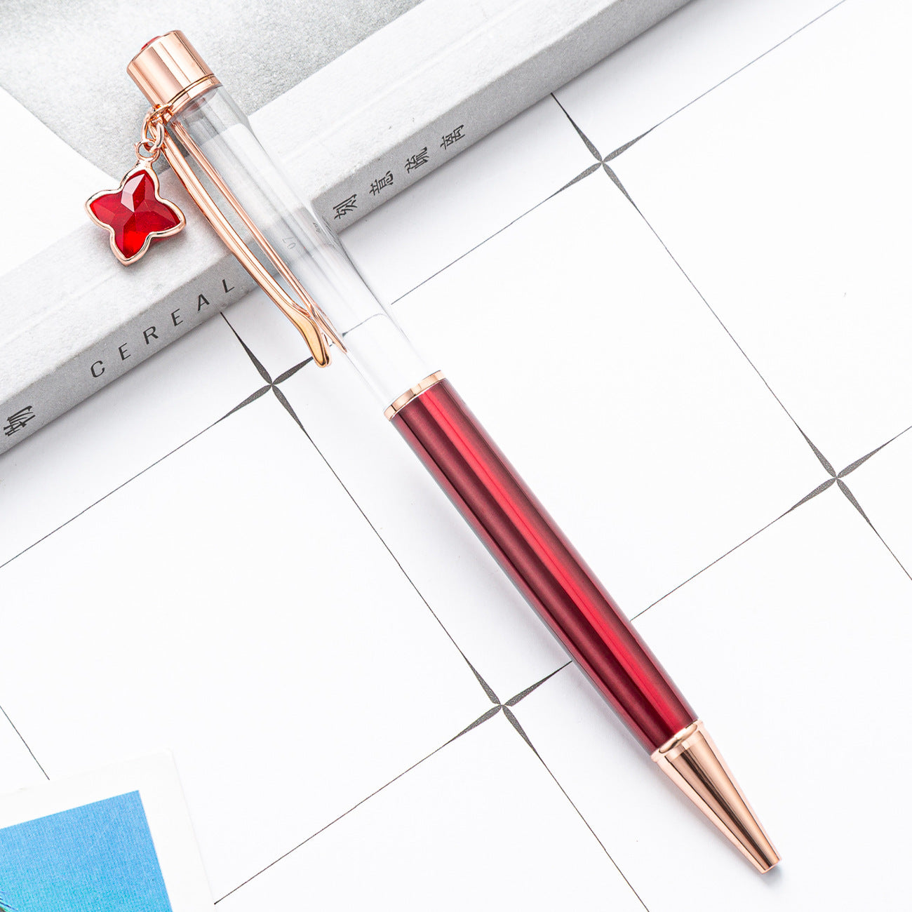 Wholesale DIY Empty Four-leaf Clover Metal Ballpoint Pen