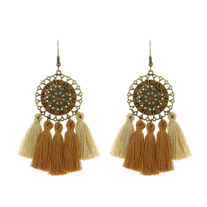 Wholesale Vintage Flower Alloy Earrings Necklaces Set