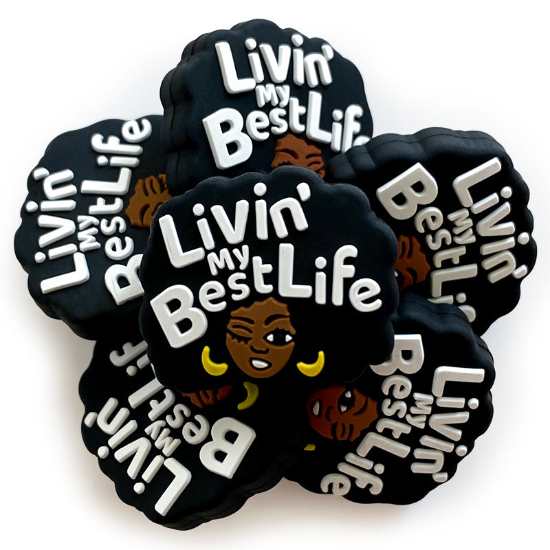 Wholesale of 10PCS/PACK Silicone Beads for Black Girls