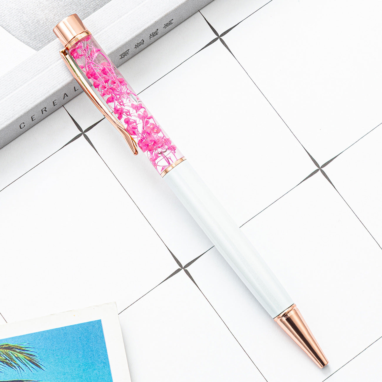 Bolígrafo De Metal De Flores Secas Al Por Mayor