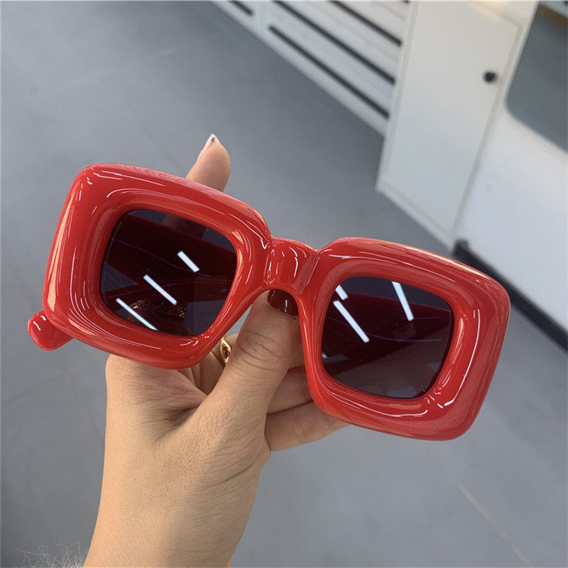 Wholesale Square Inflatable Candy Color PC Sunglasses