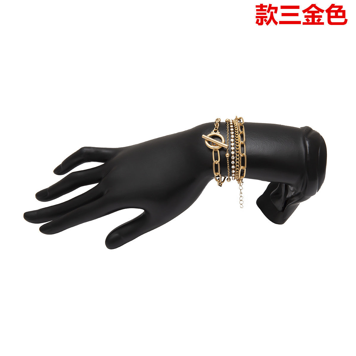 Venta al por mayor Pulsera de aleación de torsión mixta en forma de C lisa