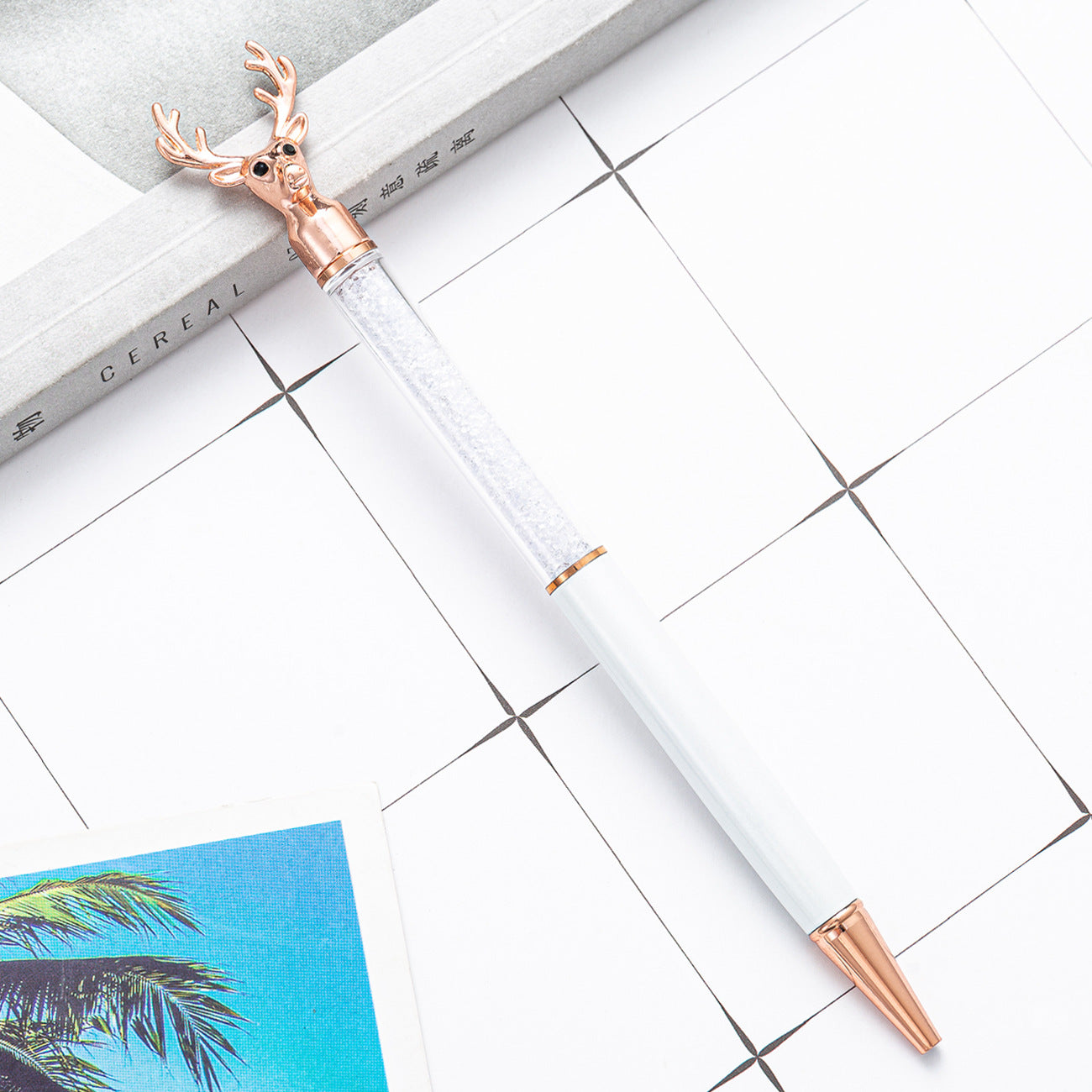 Wholesale Metal Reindeer Rhinestone Ballpoint Pen