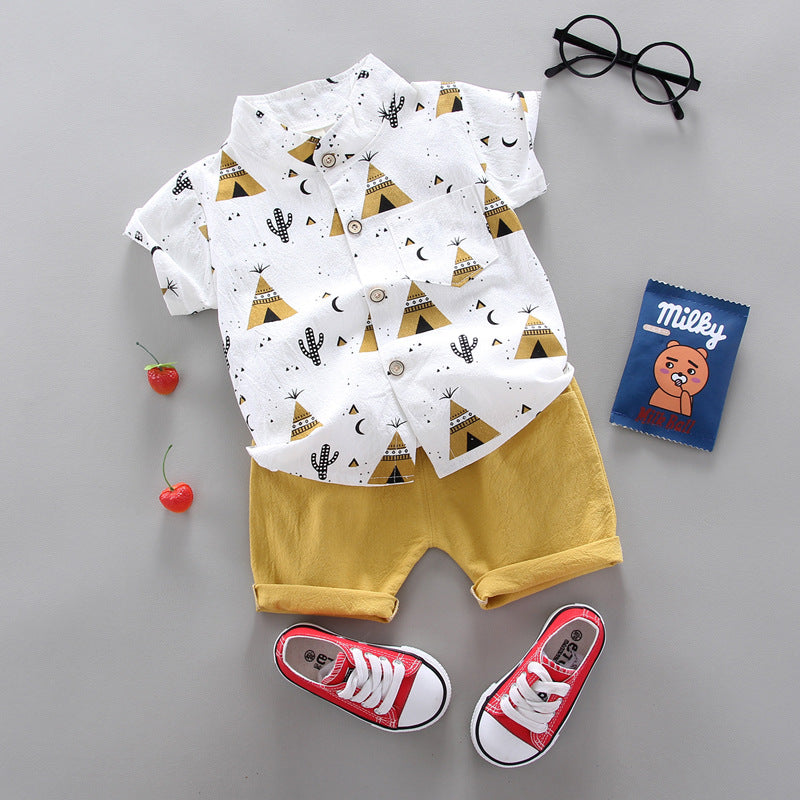 Wholesale Cotton Cartoon Triceratops Series Infant Set