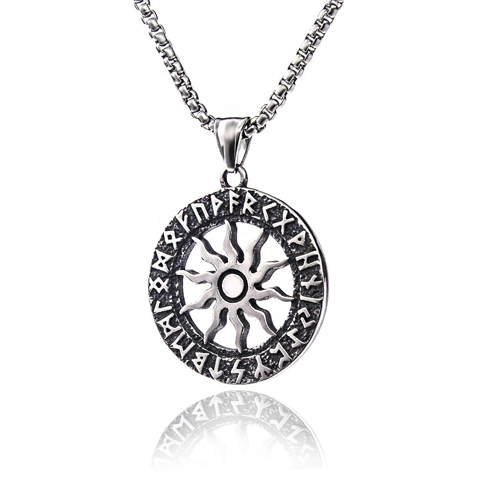 Wholesale Stainless Steel Pirate Double Ax Amulet Pendant Necklace