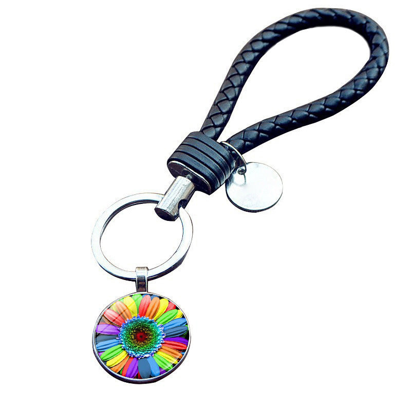 Venta al por mayor llavero gay de la bandera del arco iris de la aleación del cinc