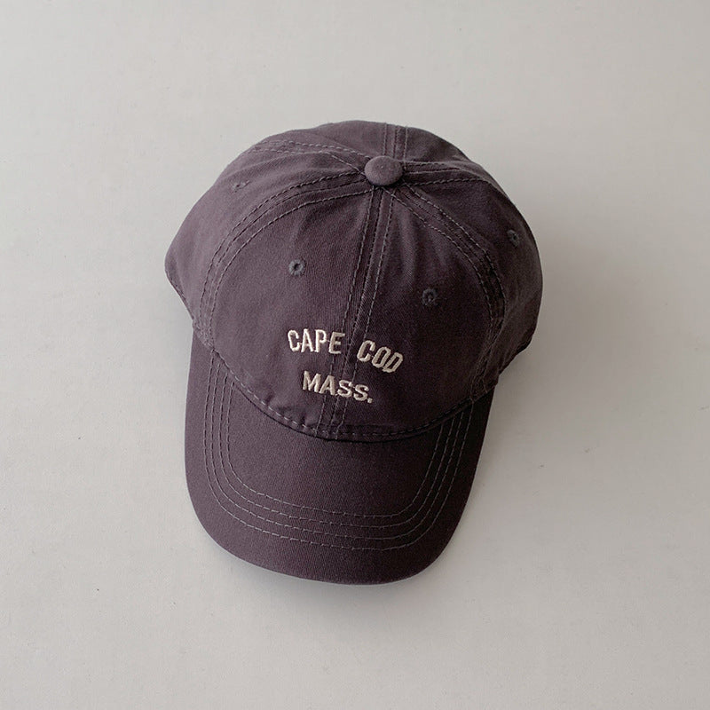 Gorra de béisbol de algodón puro con sombrilla y protector solar para niños al por mayor