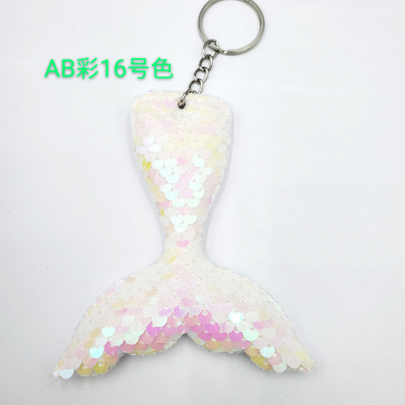 Wholesale PET Sequin Mermaid Tail Keychain