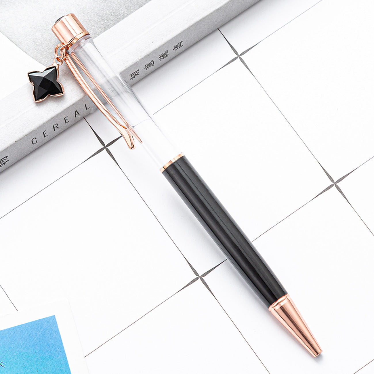 Wholesale DIY Empty Four-leaf Clover Metal Ballpoint Pen