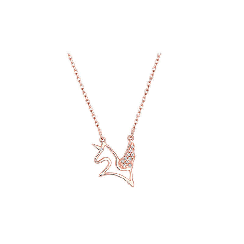 Wholesale Unicorn Diamond Alloy Necklaces