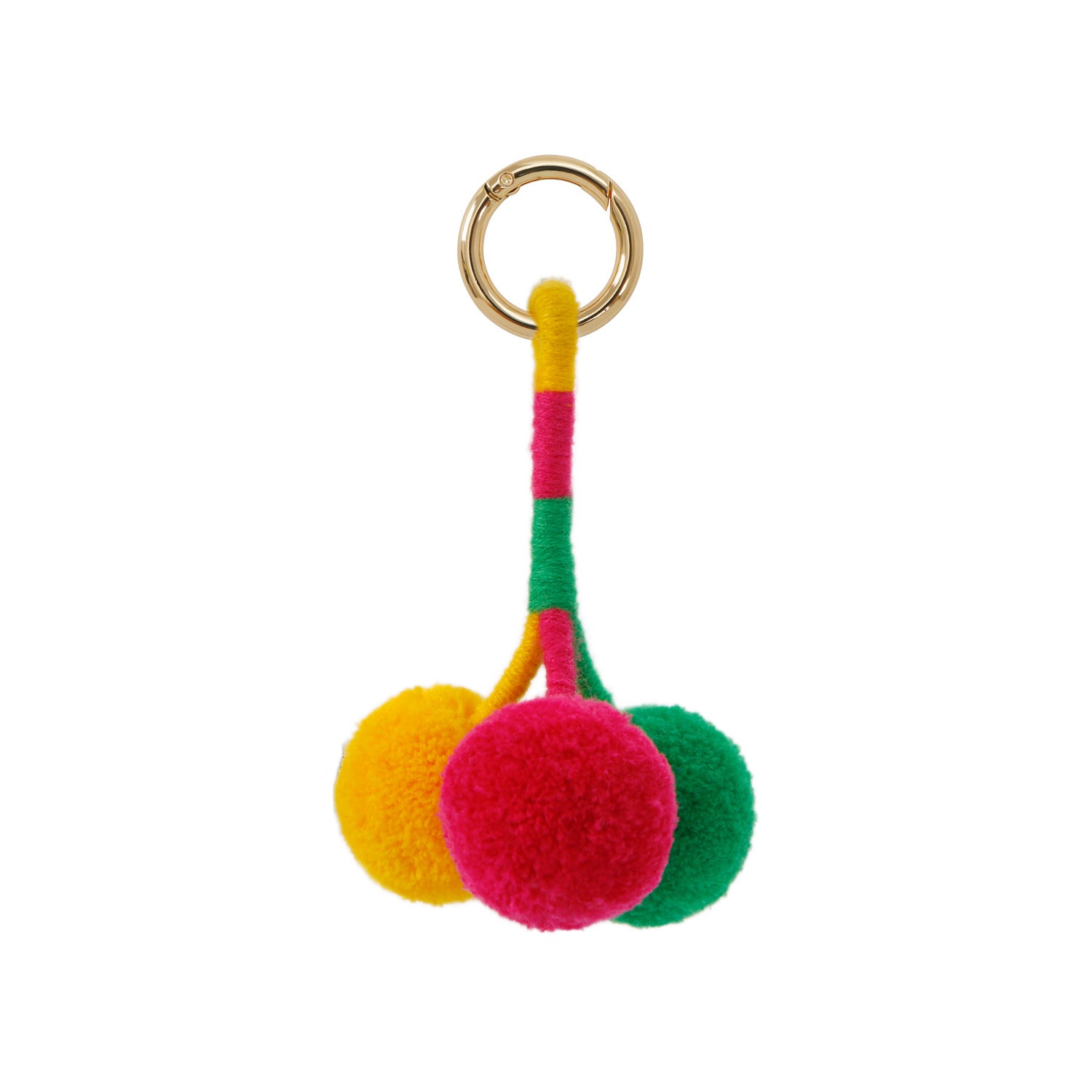 Wholesale Hand Woven Hair Ball Alloy Keychain