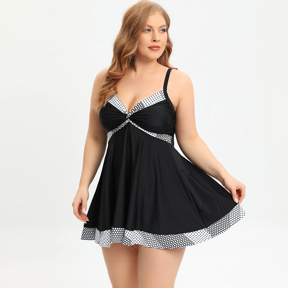 Wholesale Plus Size High Waist Polyester Swimwear