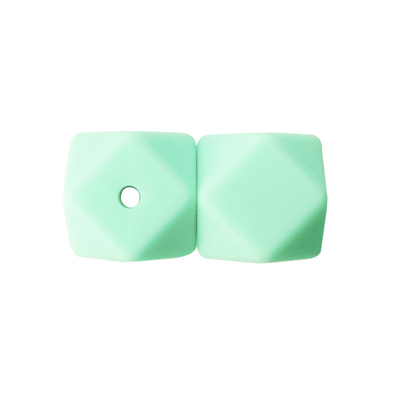 Wholesale 17MM 50PCS Hexagon DIY Colorful Beads Silicone