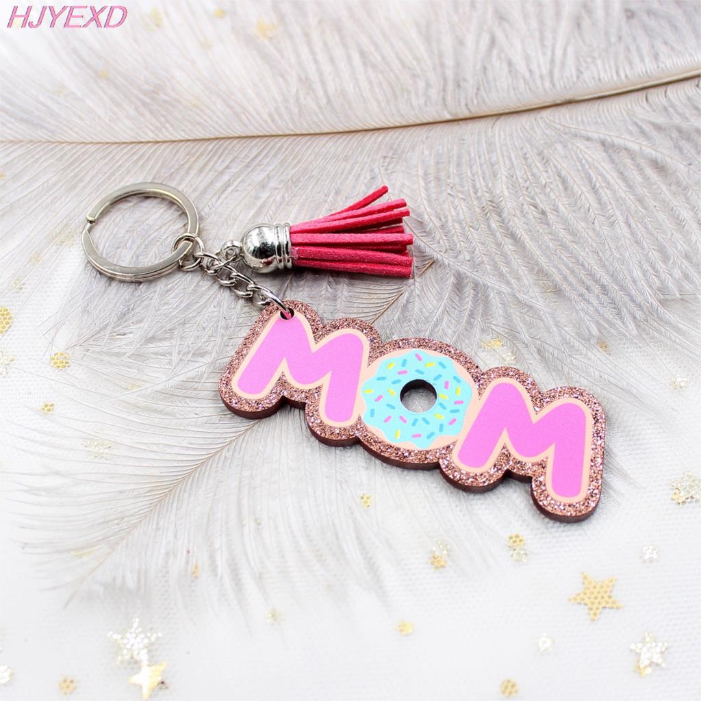 Wholesale Mother's Day Gift Acrylic Alphabet Pendant Creative Keychain