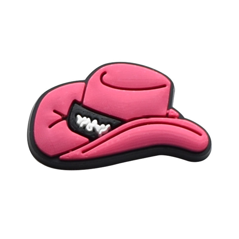 Al por mayor 100 PCS PVC Cartoon Western Cowboy Style Vacol Patrón de vaca Hebilla de zapato de bricolaje