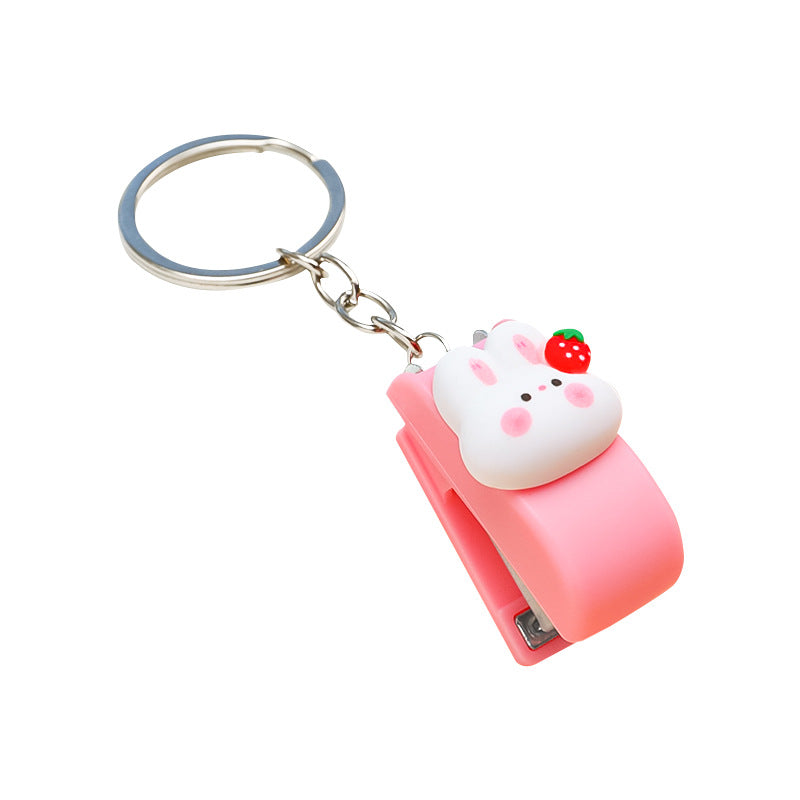 Wholesale Plastic Creative Cartoon Mini Stapler Keychain