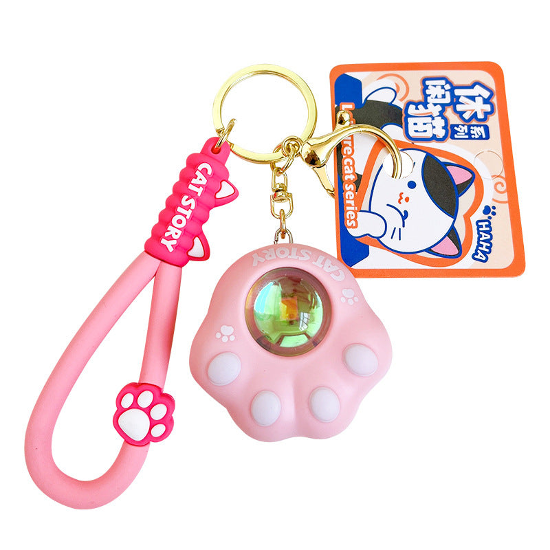 Wholesale Cat Claw Sunset Light PVC Creative Keychain