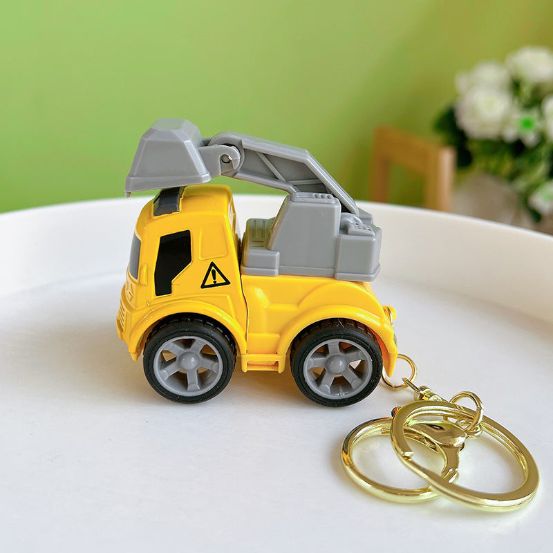 Wholesale Alloy Pull Back Inertial Engineering Toy Car Creative Key Chain