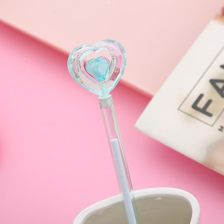 Wholesale Plastic Crystal Heart Ballpoint Pen