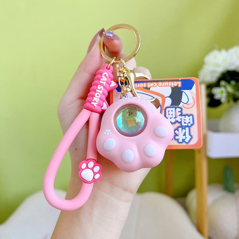 Wholesale Cat Claw Sunset Light PVC Creative Keychain