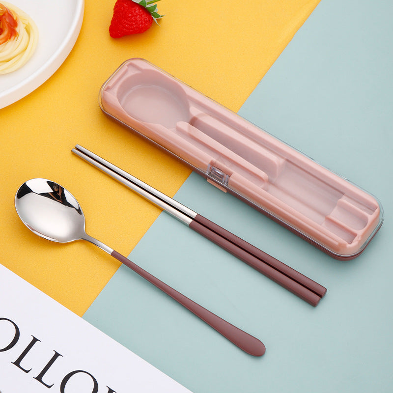 Wholesale Stainless Steel Spoon Fork Chopsticks Three Piece Set