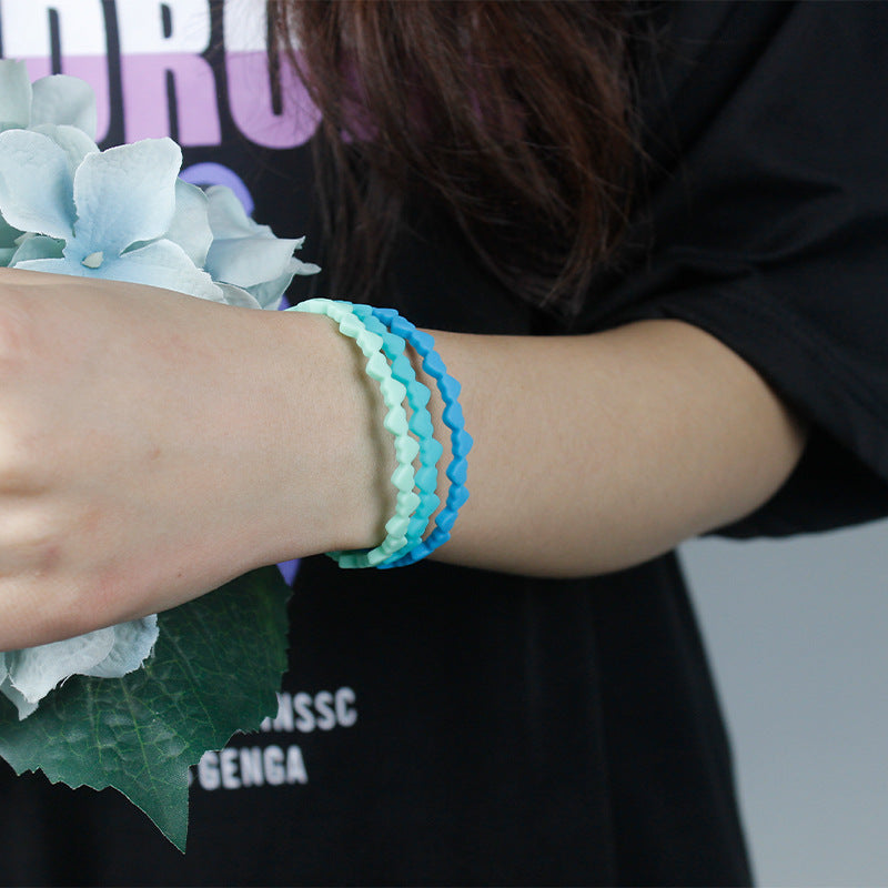 Wholesale Love Small Parent-child Set Silicone Bracelet