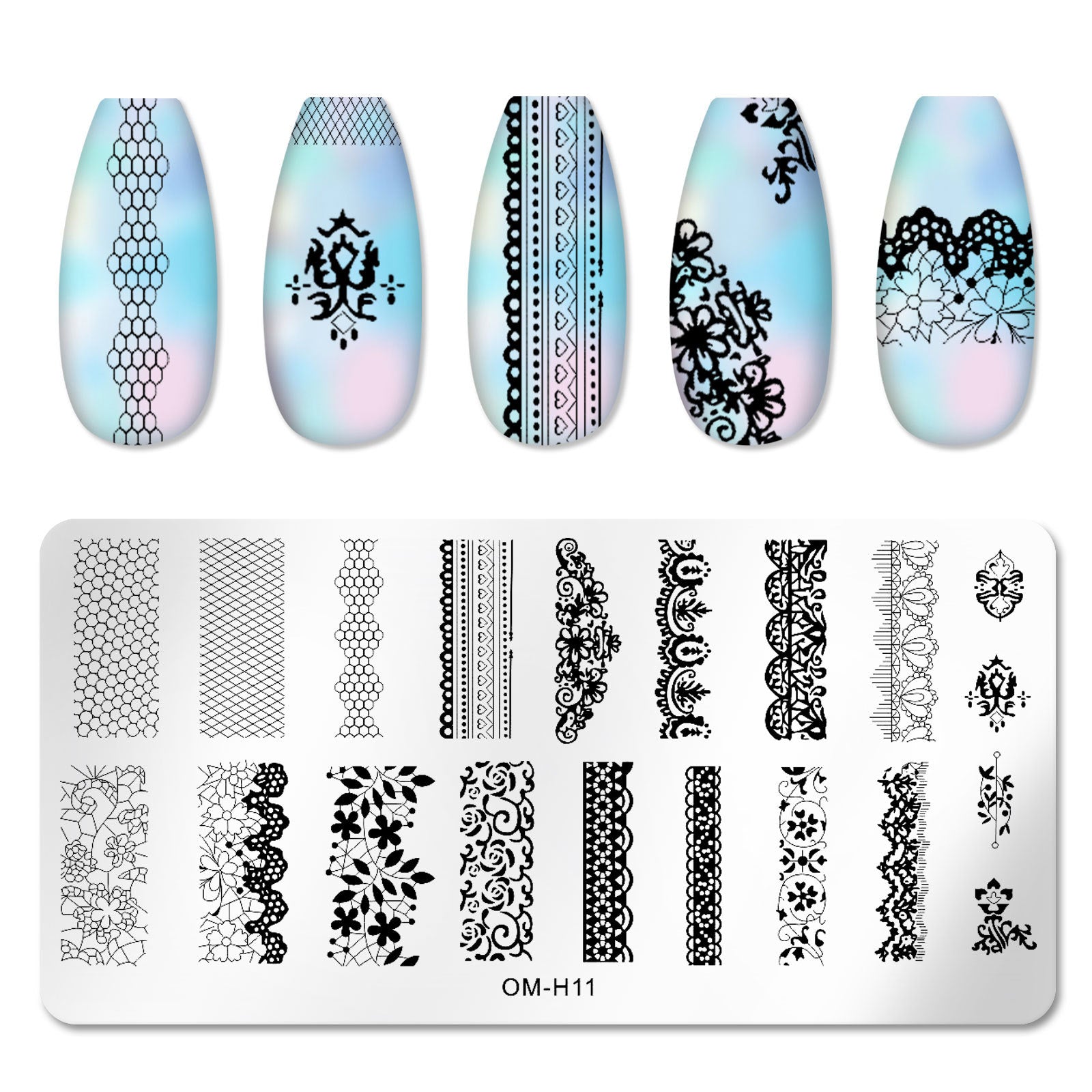 Wholesale Nail Stickers Stainless Steel Stamping Stencils
