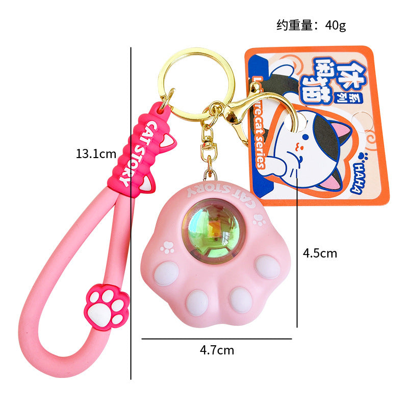 Wholesale Cat Claw Sunset Light PVC Creative Keychain