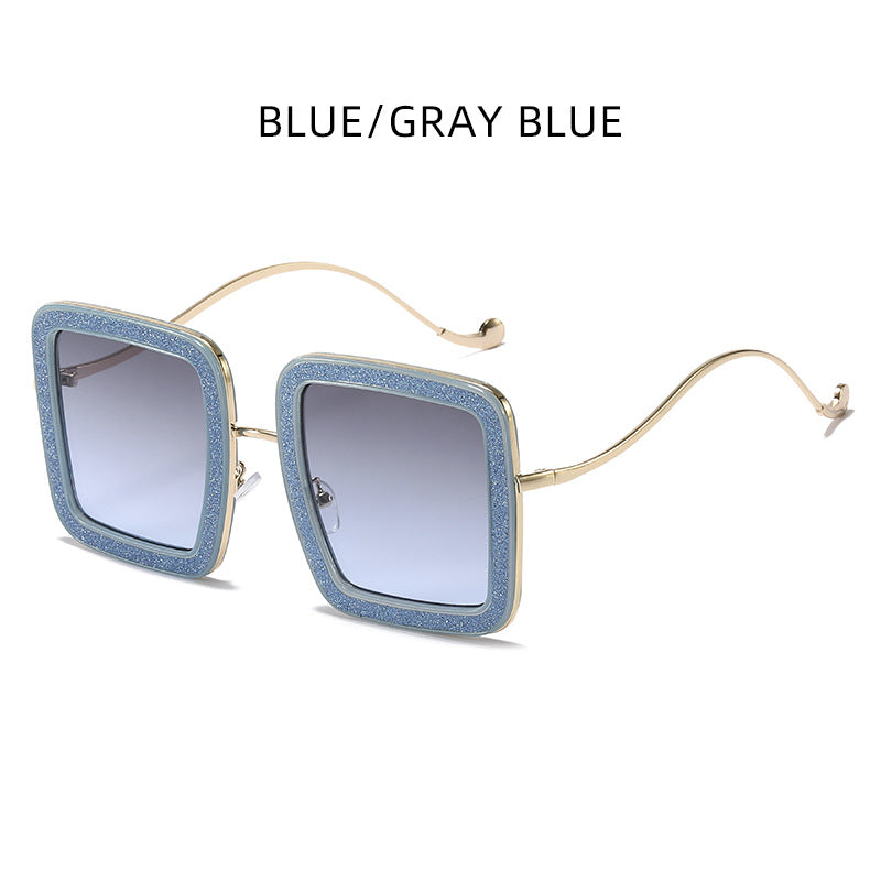 Wholesale Flash Square Box Diamond Sunglasses AC
