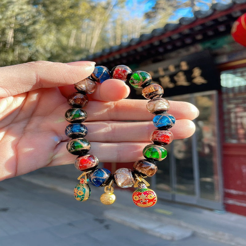 Wholesale Multicolored Treasure Tunjin Beast Glass Bracelet