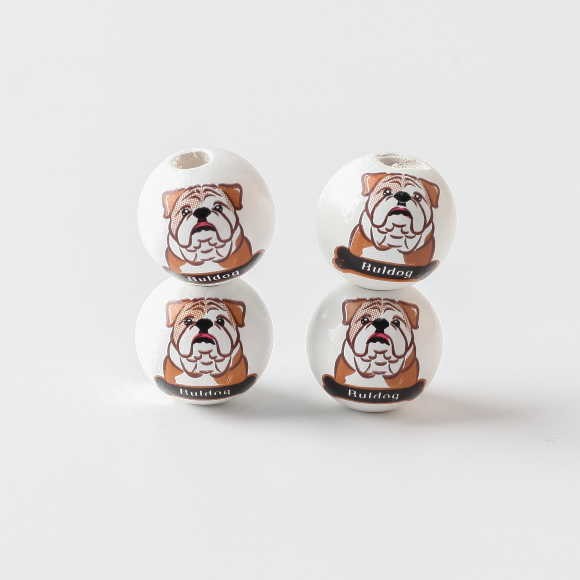 Cuentas de madera de mascotas de 10 piezas al por mayor de 12 mm