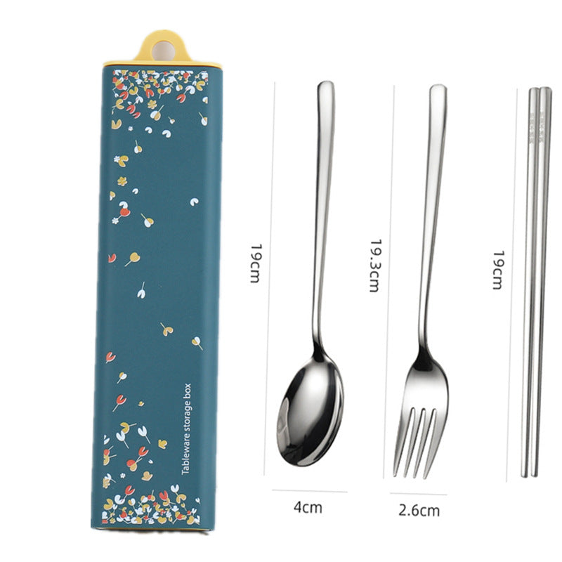 Wholesale Stainless Steel Spoon Fork Chopsticks Three Piece Set