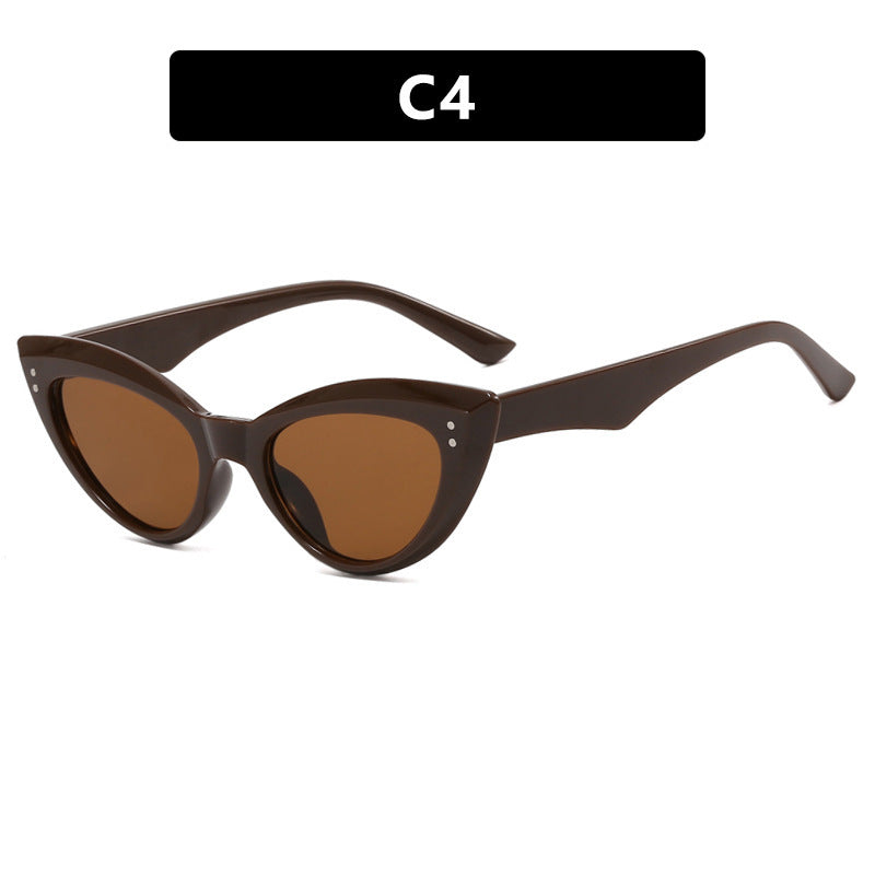 Wholesale Cat Eye Retro Rice Stud Triangle PC Sunglasses
