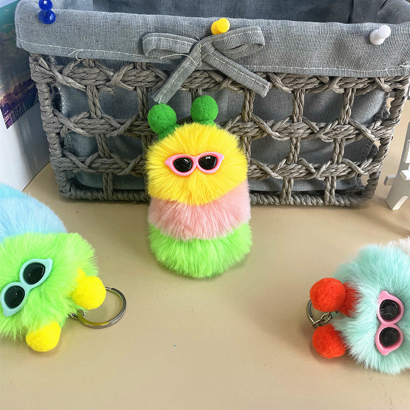 Wholesale New Cute Caterpillar Plush Keychain