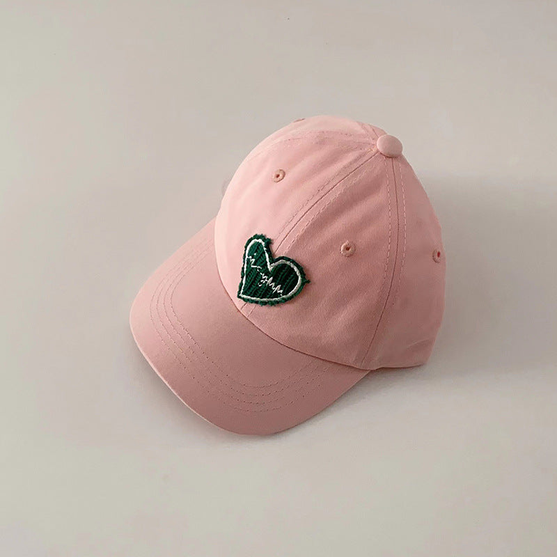 Las etiquetas engomadas al por mayor del paño de los niños aman la gorra de béisbol del algodón puro